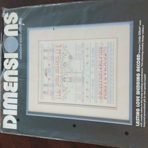 Cross stitch wedding sampler chart